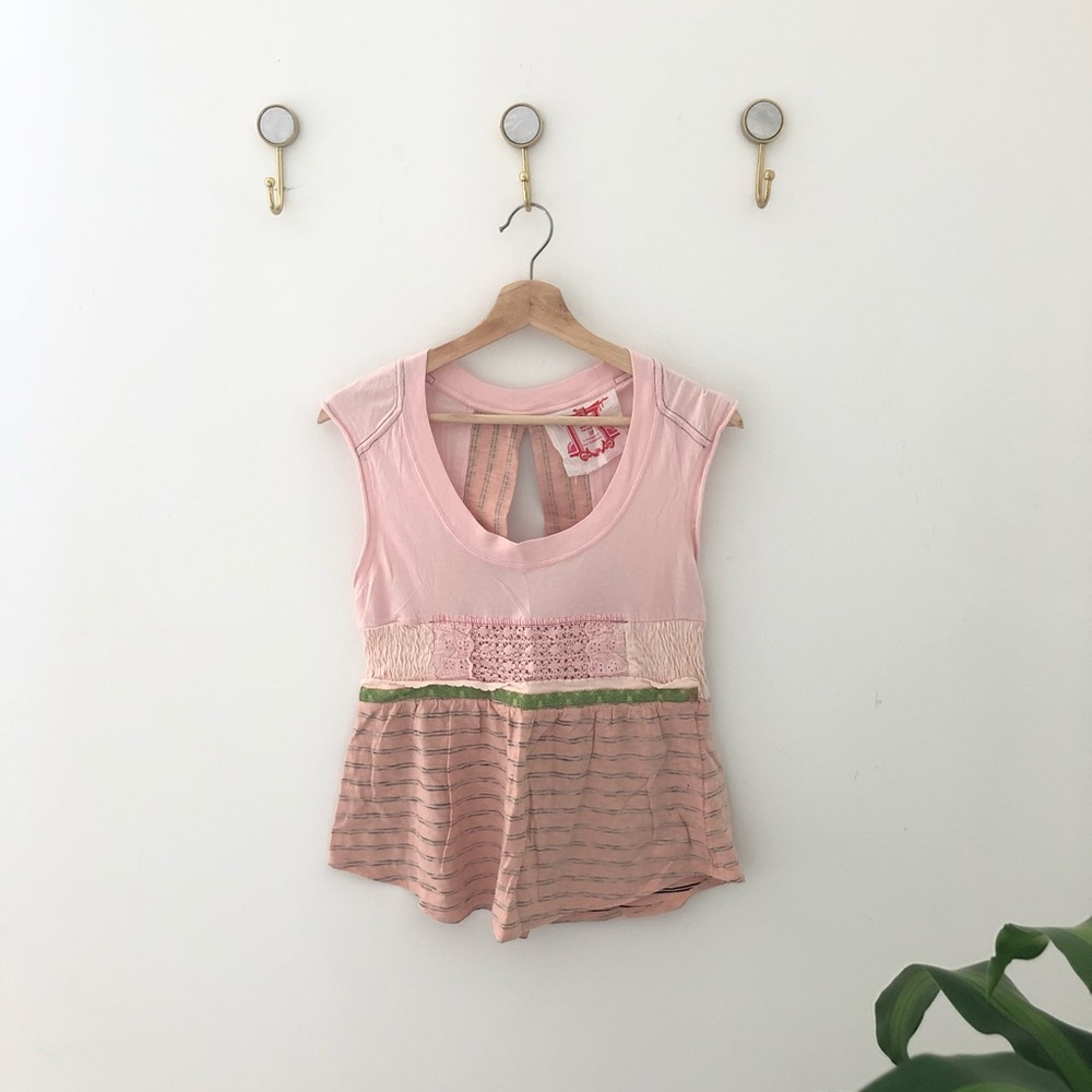 FREE PEOPLE pink top small